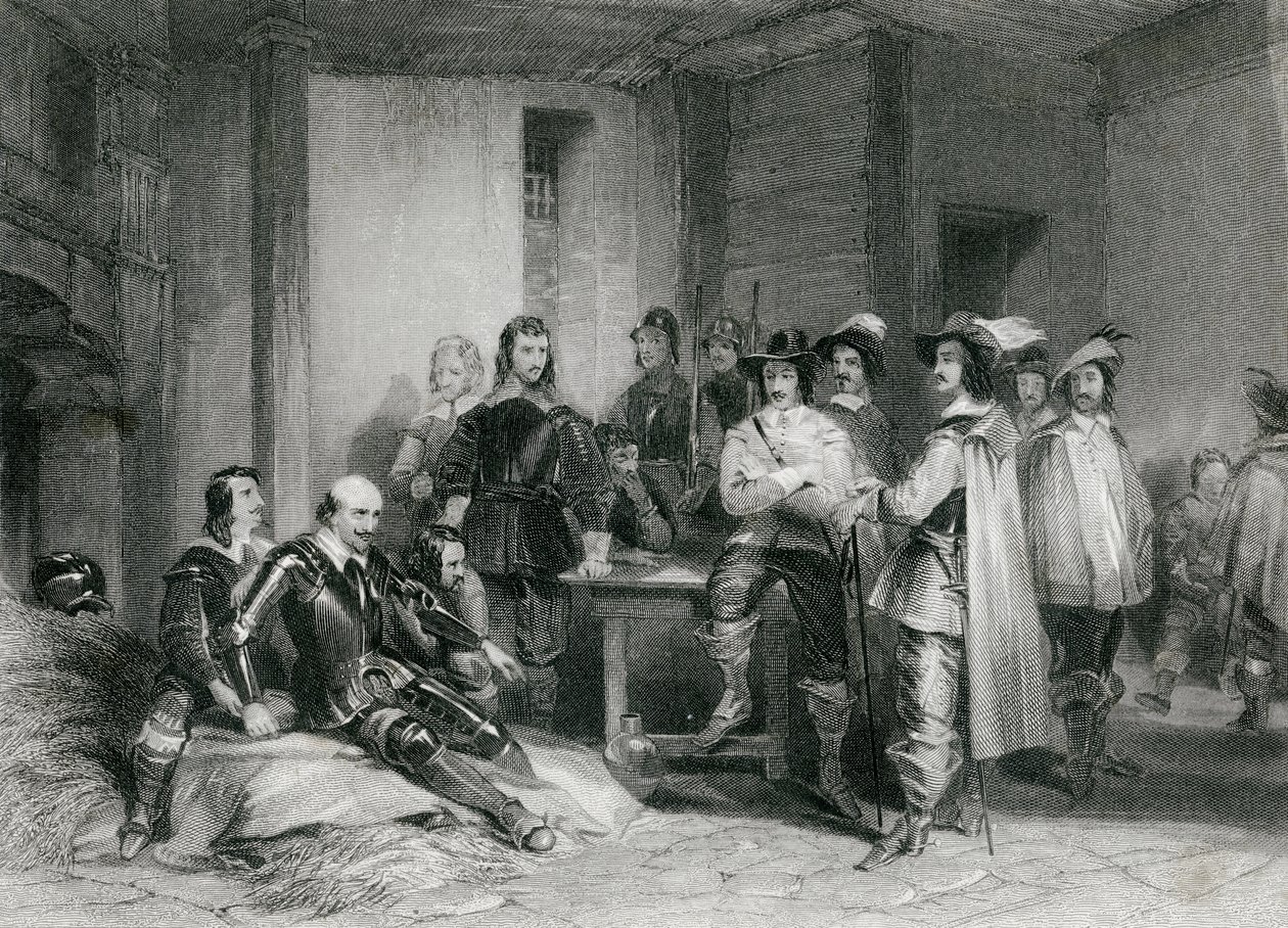 Tod des Earl of Lindsey (Gravur) von George (after) Cattermole