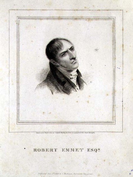 Porträt von Robert Emmet Esq. (1778-1803), graviert von J. Heath, veröffentlicht von G. Robinson, London von George (after) Petrie