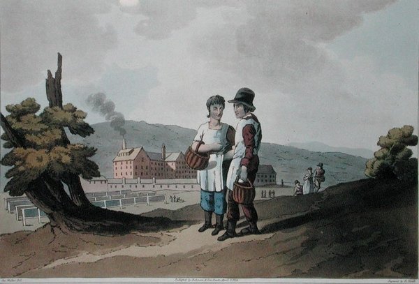Fabrikskinder, aus `Costume of Yorkshire