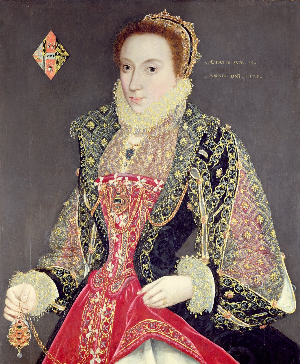 Mary Denton, geb. Martyn, im Alter von 15 Jahren im Jahr 1573 von George (attr. to) Gower