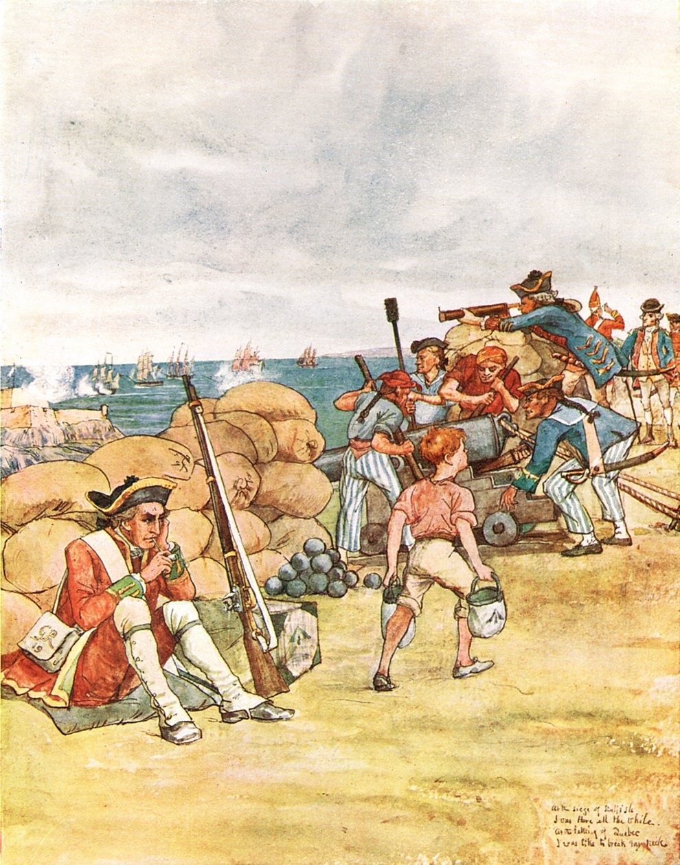 Bei der Belagerung von Belle Isle, Illustration aus 
