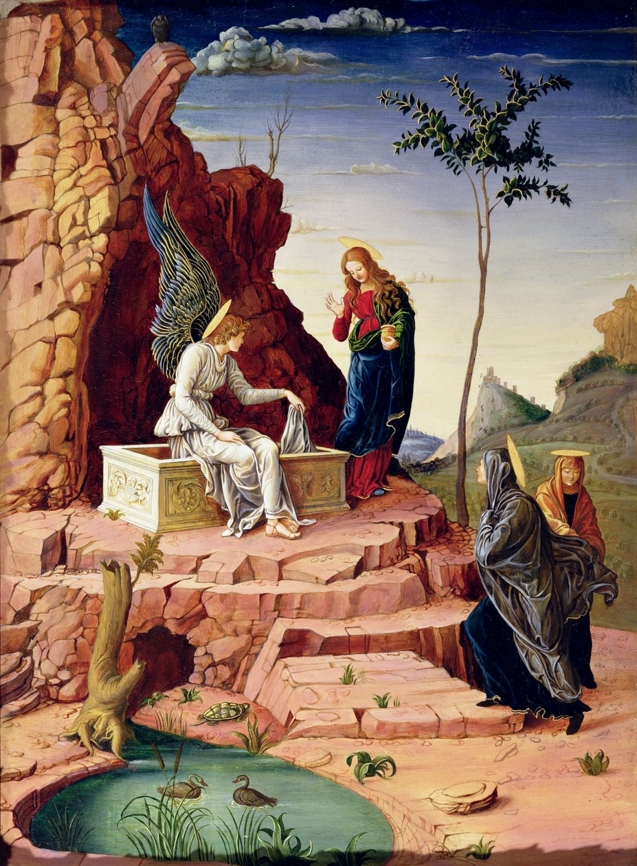 Heilige Frauen am Grab Christi, nach Mantegna, 1869 von George, 9th Earl of Carlisle Howard