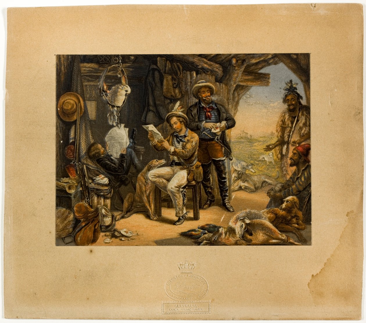 Australien, Nachrichten von Zuhause von George Baxter
