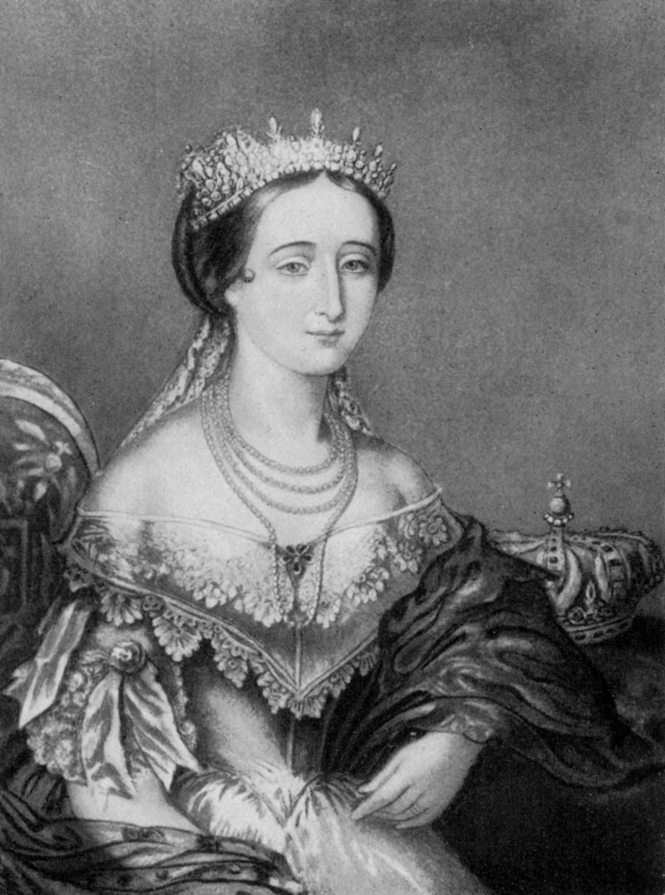 Eugenie de Montijo, Kaiserin von Frankreich, um 1853-1857, 1910 von George Baxter