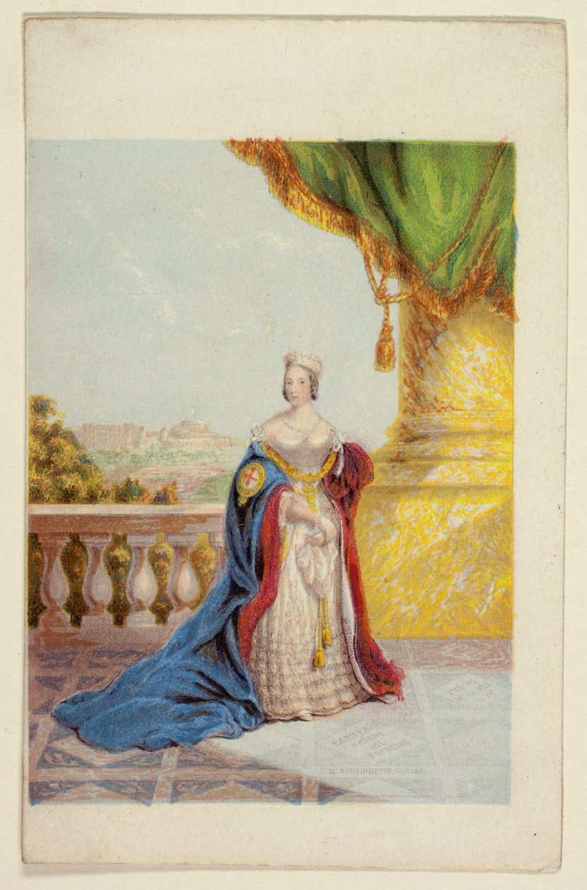 Ihre Majestät Königin Victoria, auch genannt Die De la Rue Königin von George Baxter