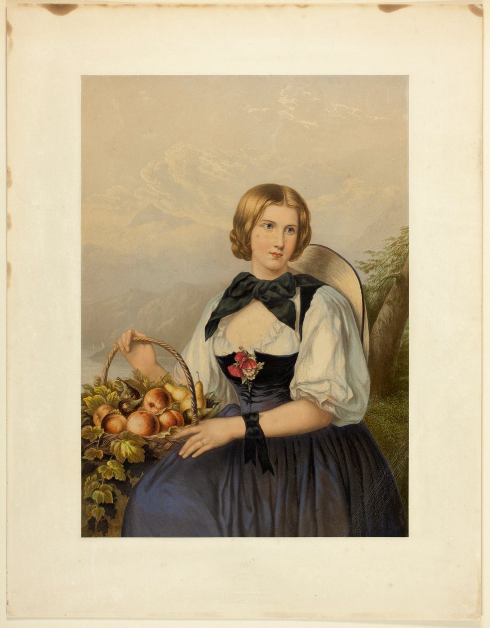 Das Fruchtmädchen der Alpen von George Baxter