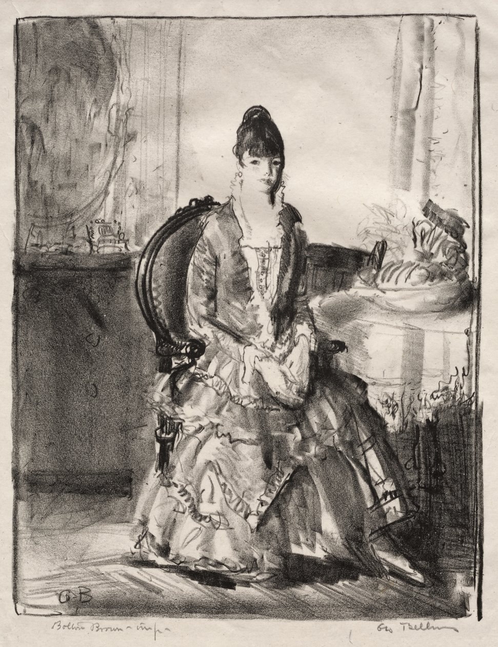 Arrangement, Emma in einem Raum von George Bellows