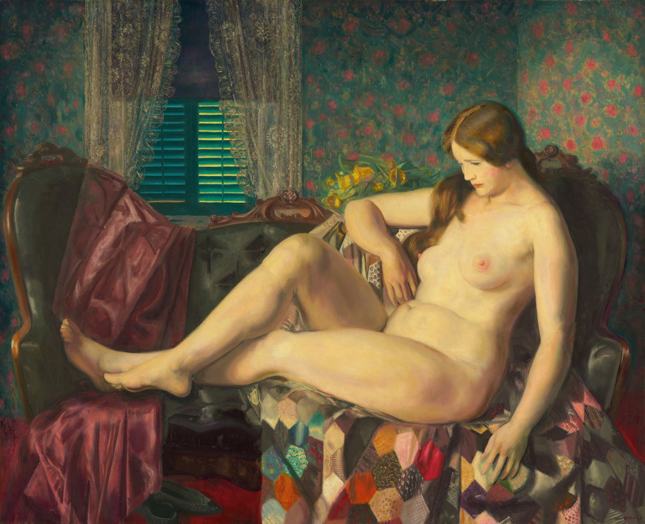 Akt mit sechseckiger Decke von George Bellows