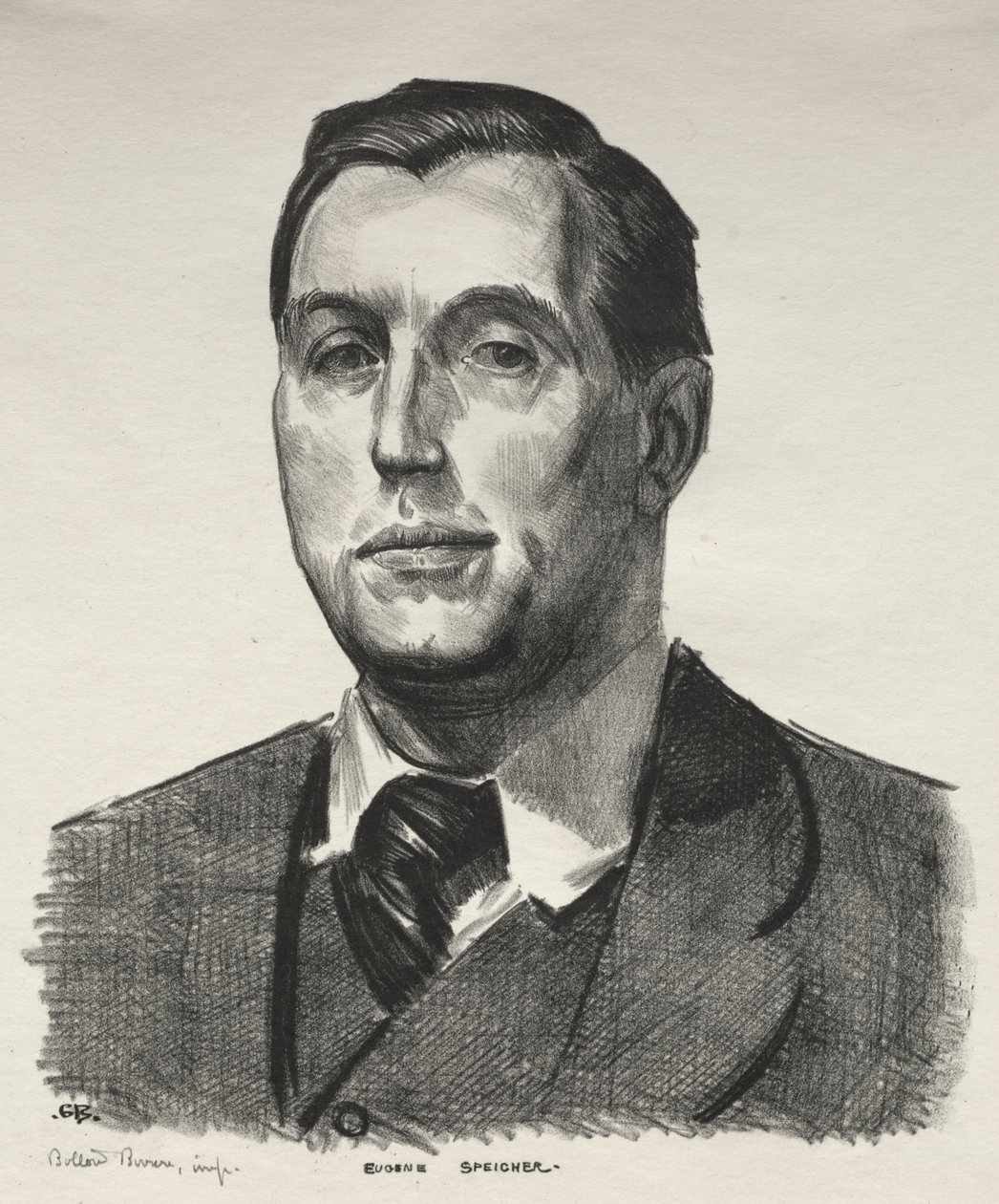 Porträt von Eugene Speicher, Zweiter Stein von George Bellows