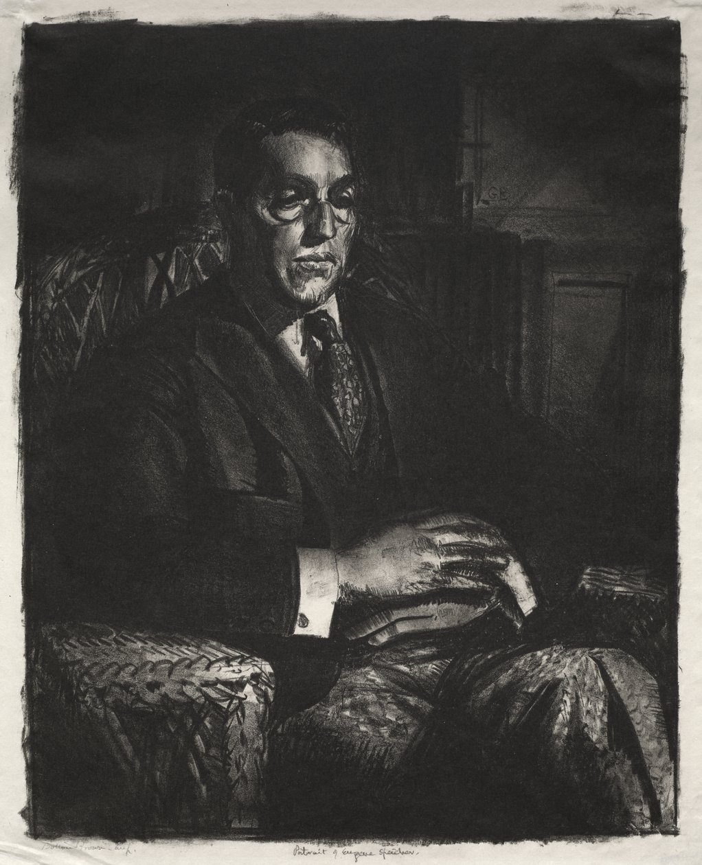 Speicher auf einem Stuhl sitzend von George Bellows