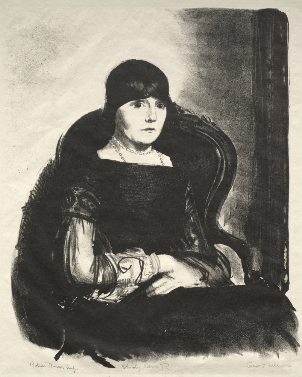 Studie, Frau R. von George Bellows