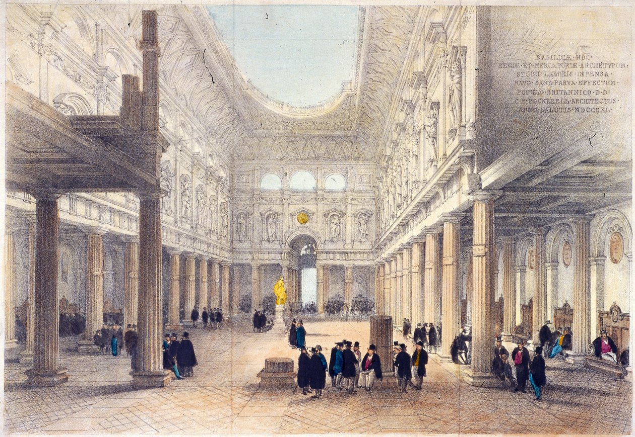 Royal Exchange 3. Innenansicht, London, 1840 von George Belton Moore