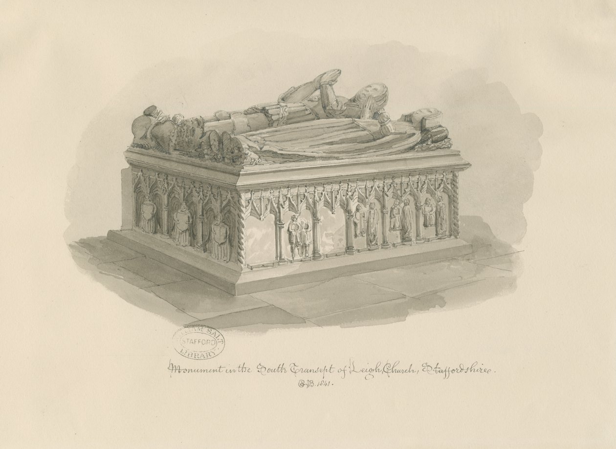 Leigh Kirche - Denkmal von Sir John Aston von George Buckler