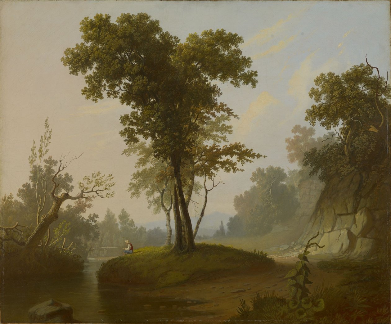 Landschaft mit Fischer von George Caleb Bingham