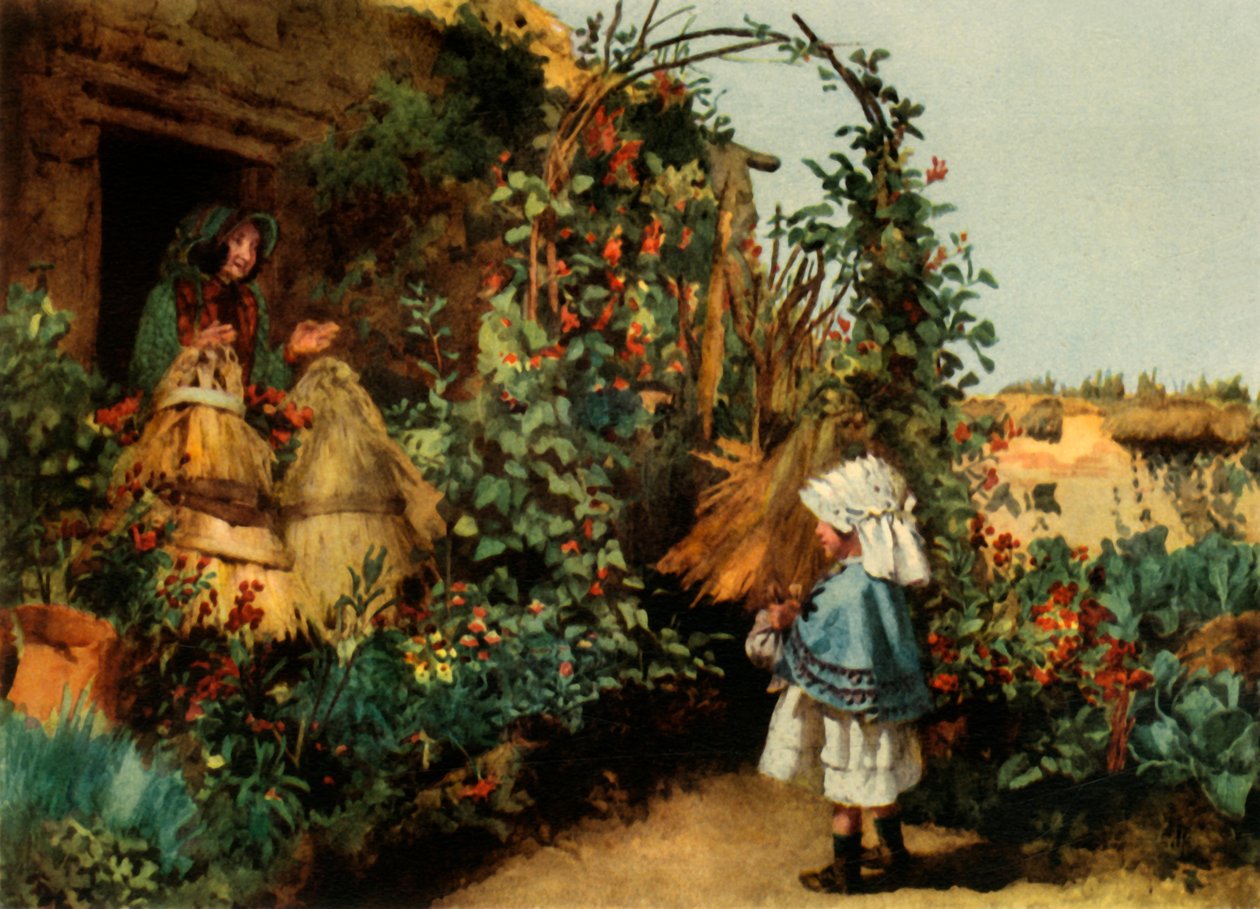 Ein Cottage-Garten in Stapleford, Wiltshire, um 1886, 1944 von George Carline
