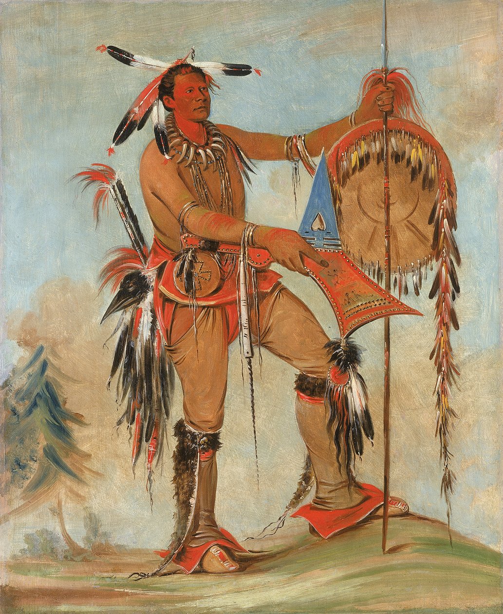 Ah-móu-a, Der Wal, Einer von Kee-o-kúks Hauptkriegern, 1835 von George Catlin