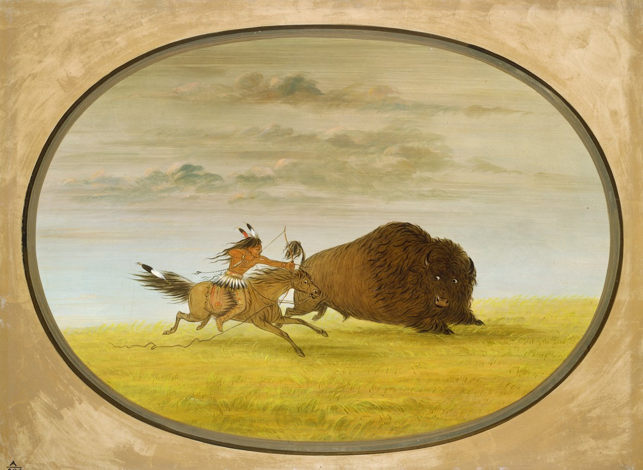 Büffeljagd von George Catlin