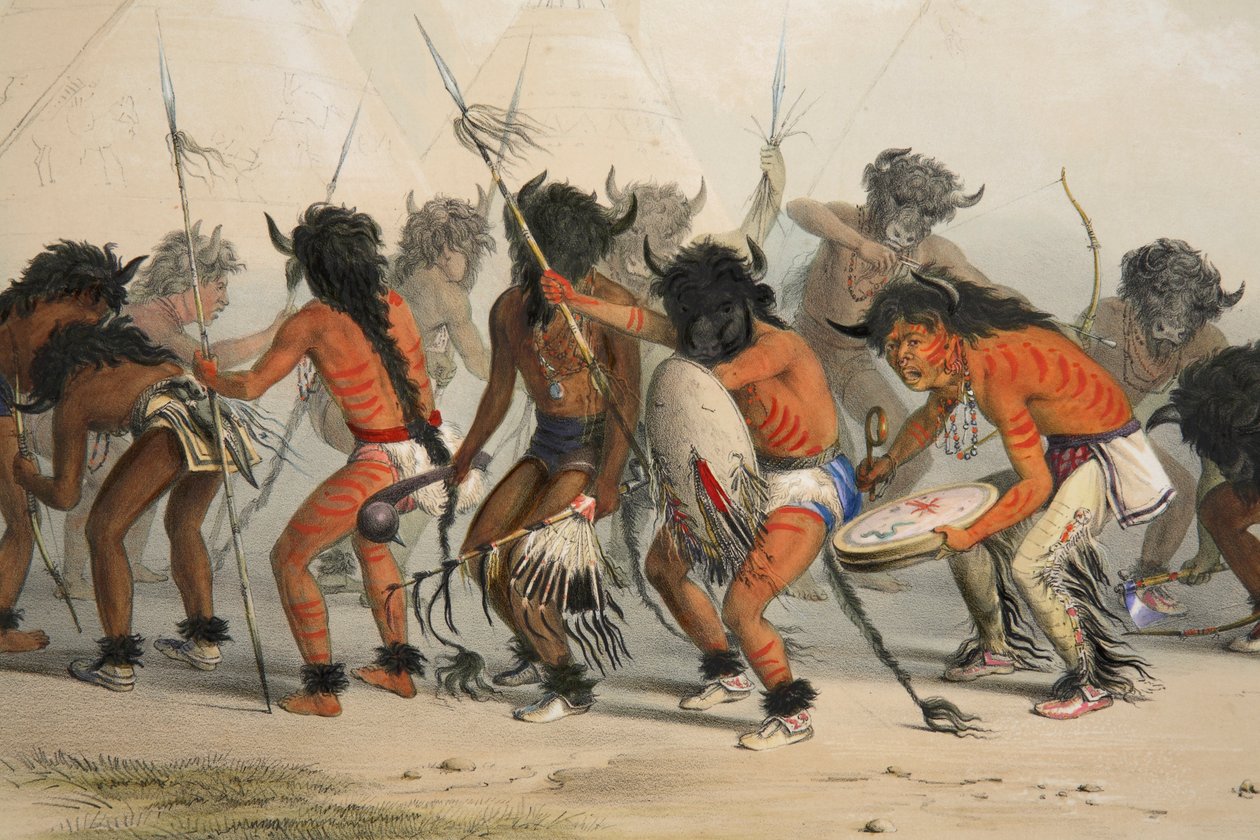 Büffeltanz (Detail) von George Catlin