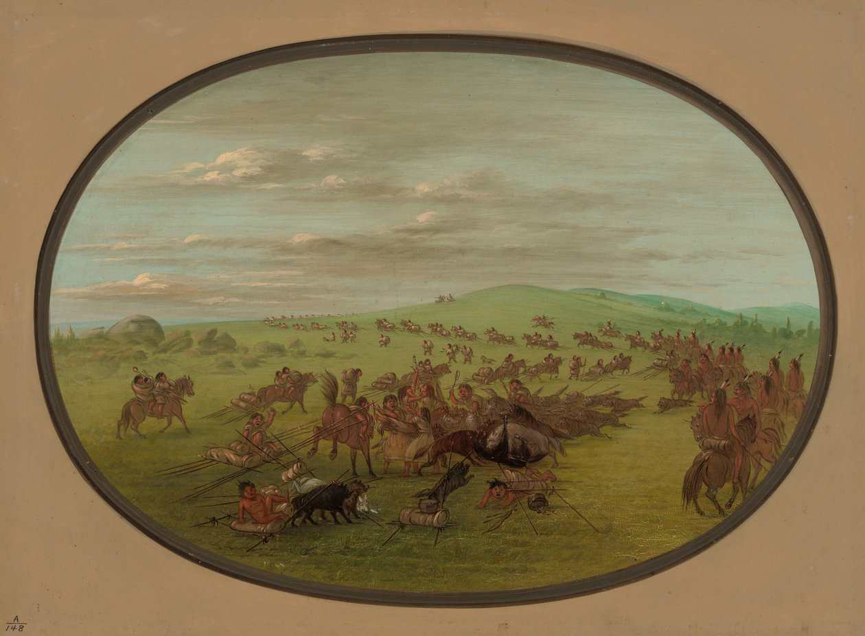 Camanchees ziehen um, 1861-1869 von George Catlin