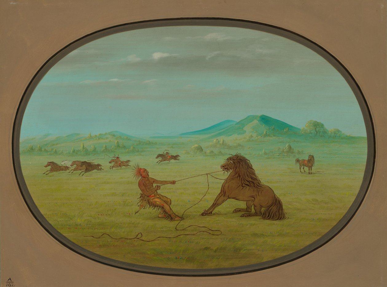 Wilde Pferde fangen - Pawnee von George Catlin
