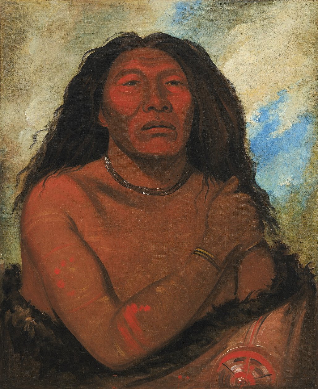 Duhk-gits-o-ó-see, Roter Bär, ein angesehener Krieger von George Catlin
