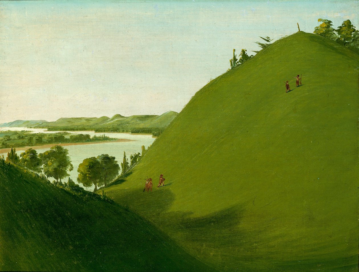Floyds Grab, wo Lewis und Clark Sergeant Floyd 1804 begruben von George Catlin