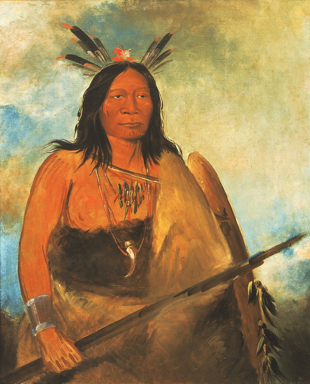 Kots-o-kó-ro-kó, Haar des Stiernackens, ein Häuptling von George Catlin