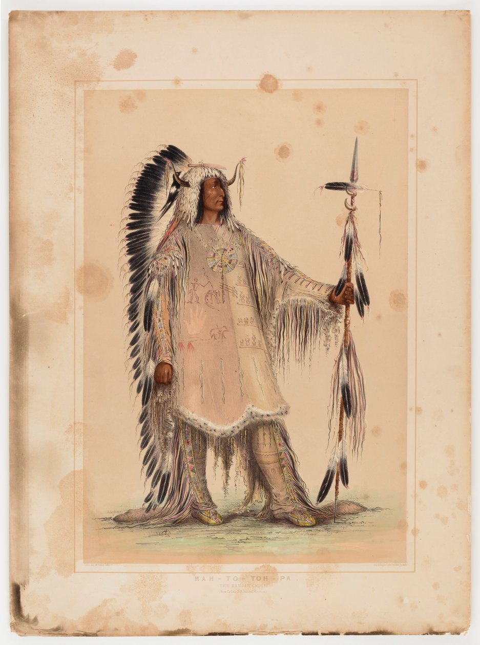 Mah-to-toh-pa, der Mandan-Häuptling von George Catlin
