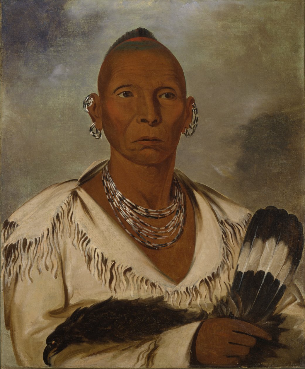 Múk-a-tah-mish-o-káh-kaik, Black Hawk, bedeutender Häuptling der Sac von George Catlin