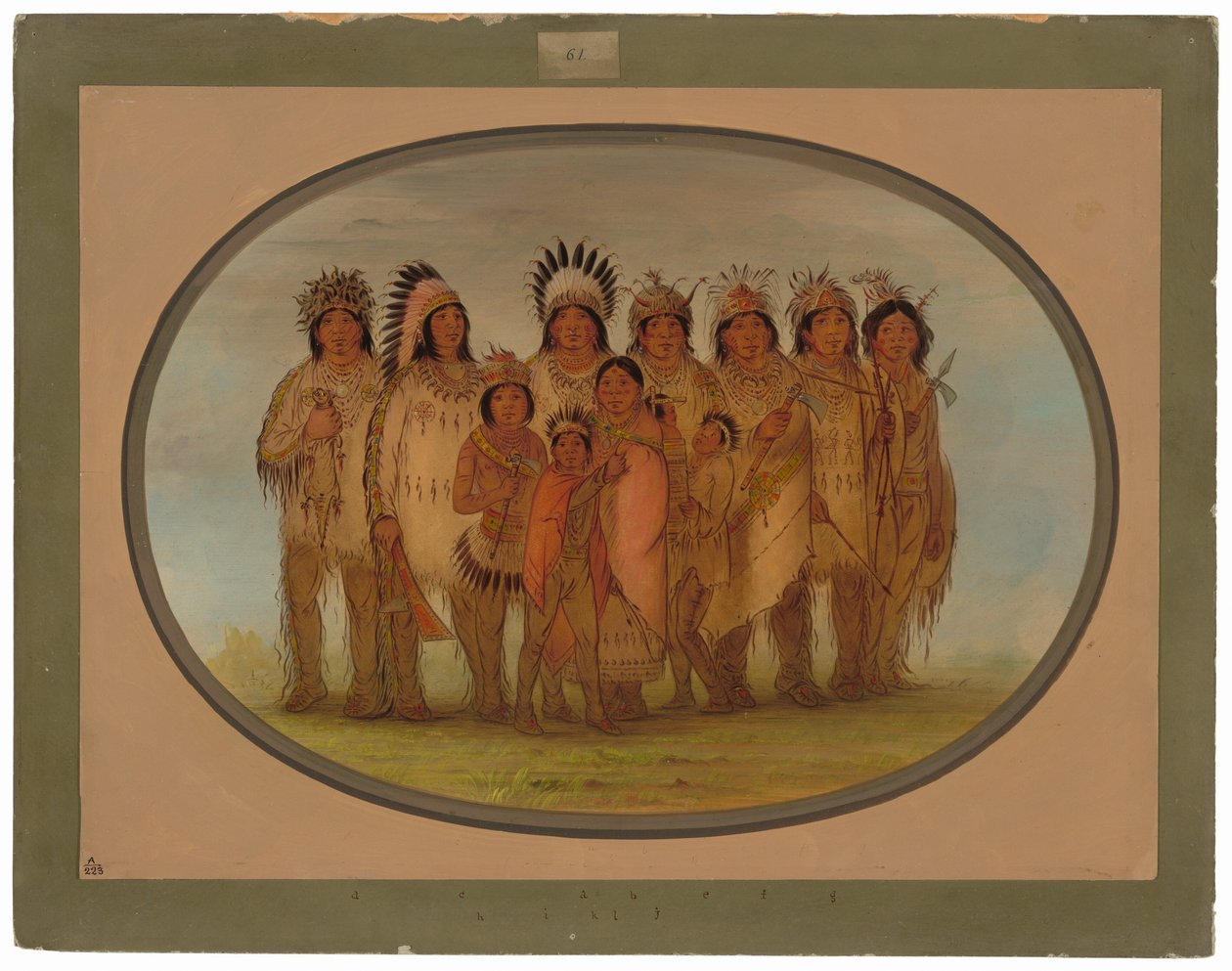 Ojibbeway-Indianer in Paris von George Catlin