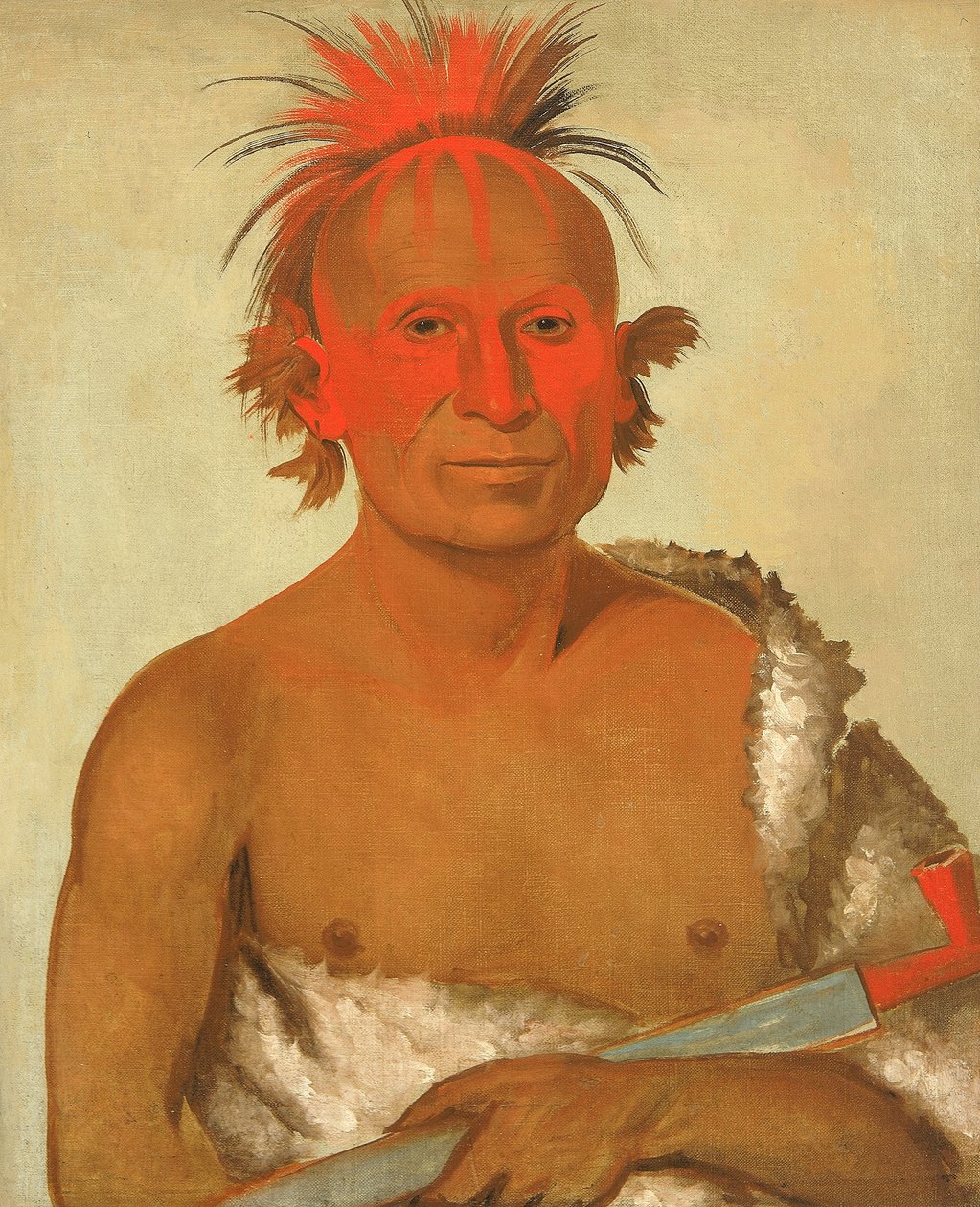 Pash-ee-pa-hó, Kleiner Stechender Häuptling, der Jüngere, einer von Black Hawks Tapferen von George Catlin