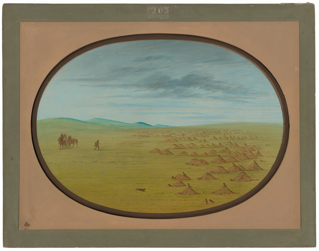Präriehunddorf von George Catlin