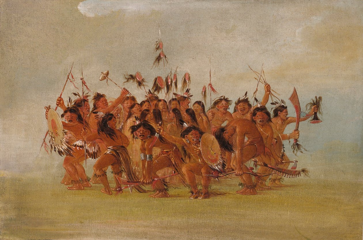 Skalp-Tanz, Mündung des Teton River von George Catlin