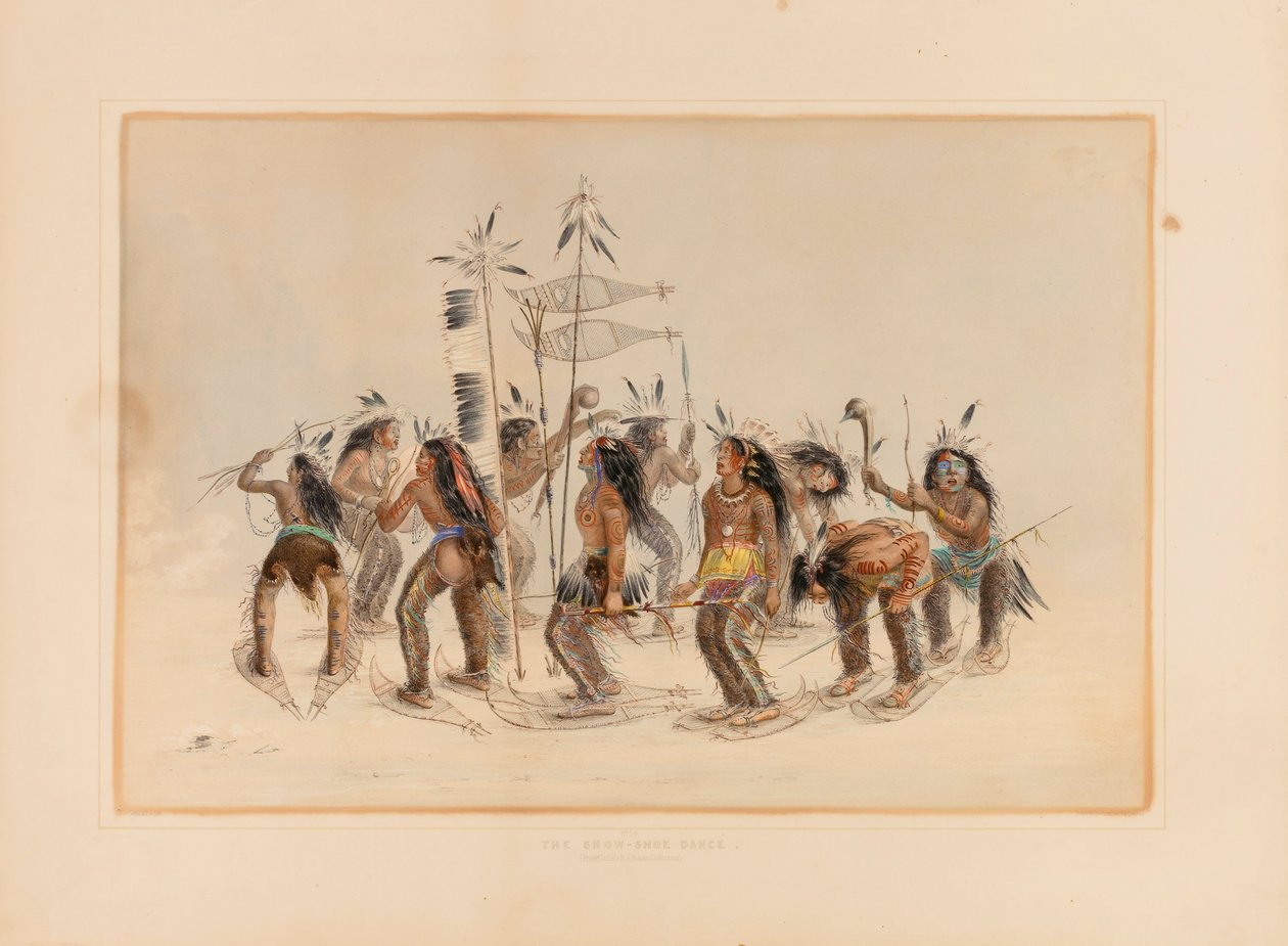 Schneeschuh-Tanz--Nr. 14 von George Catlin
