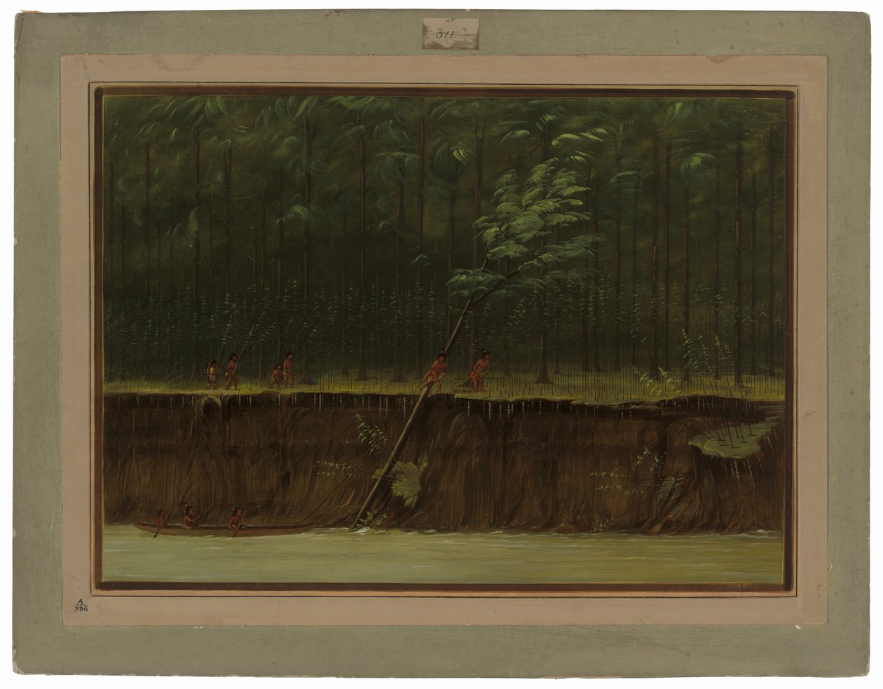 Ansicht des unteren Mississippi von George Catlin