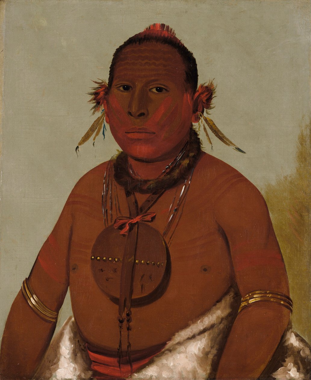 Wa-sáw-me-saw, Rollender Donner, jüngster Sohn von Black Hawk von George Catlin