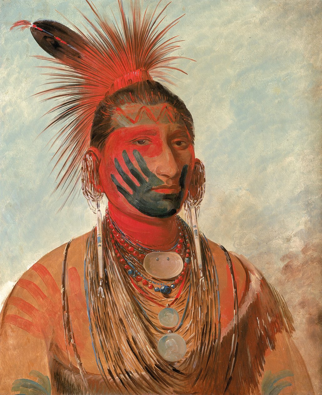 Wash-ka-mon-ya, Schneller Tänzer, ein Krieger, 1844-1845 von George Catlin