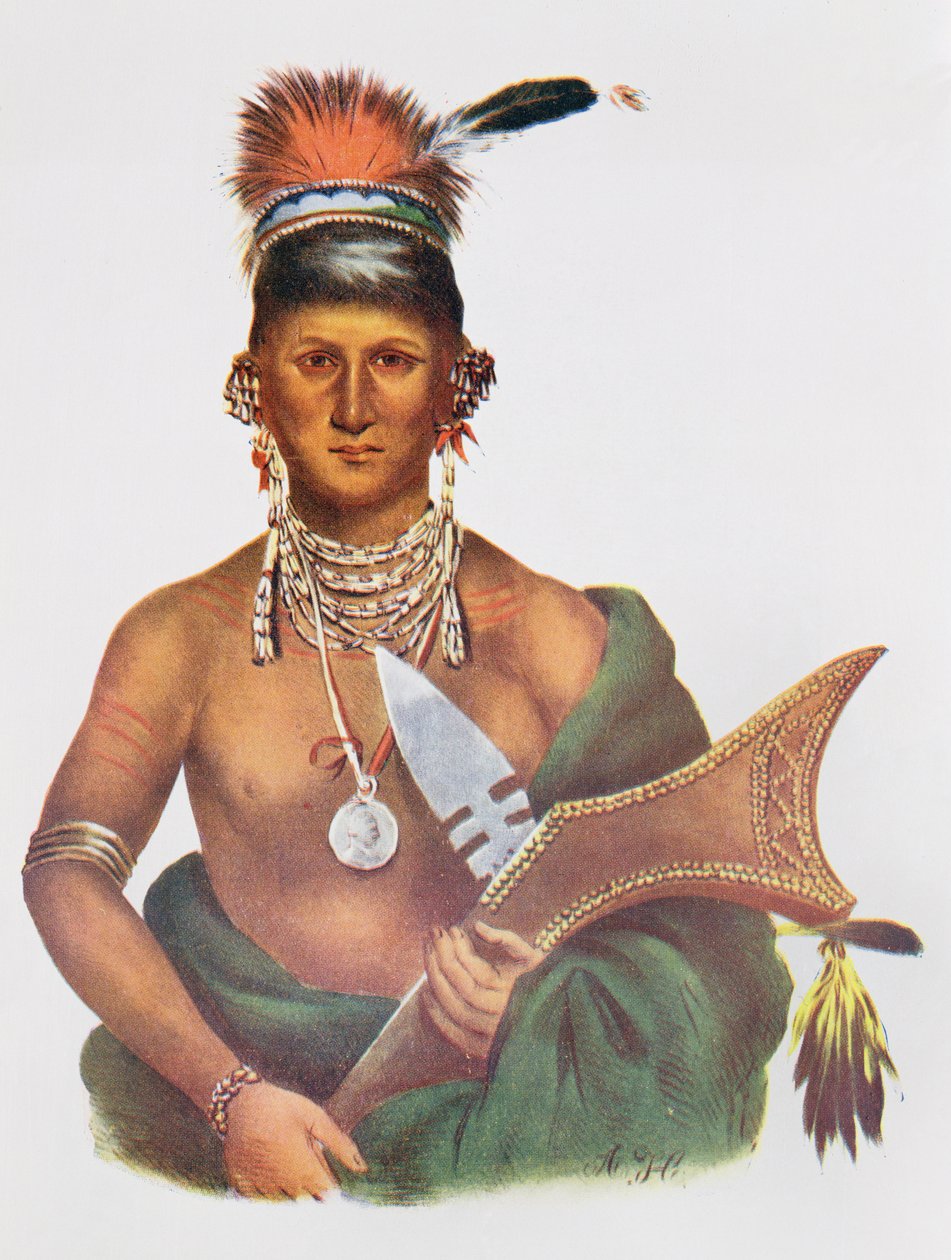 Appanoose, ein Sauk-Häuptling, 1837, Illustration aus 