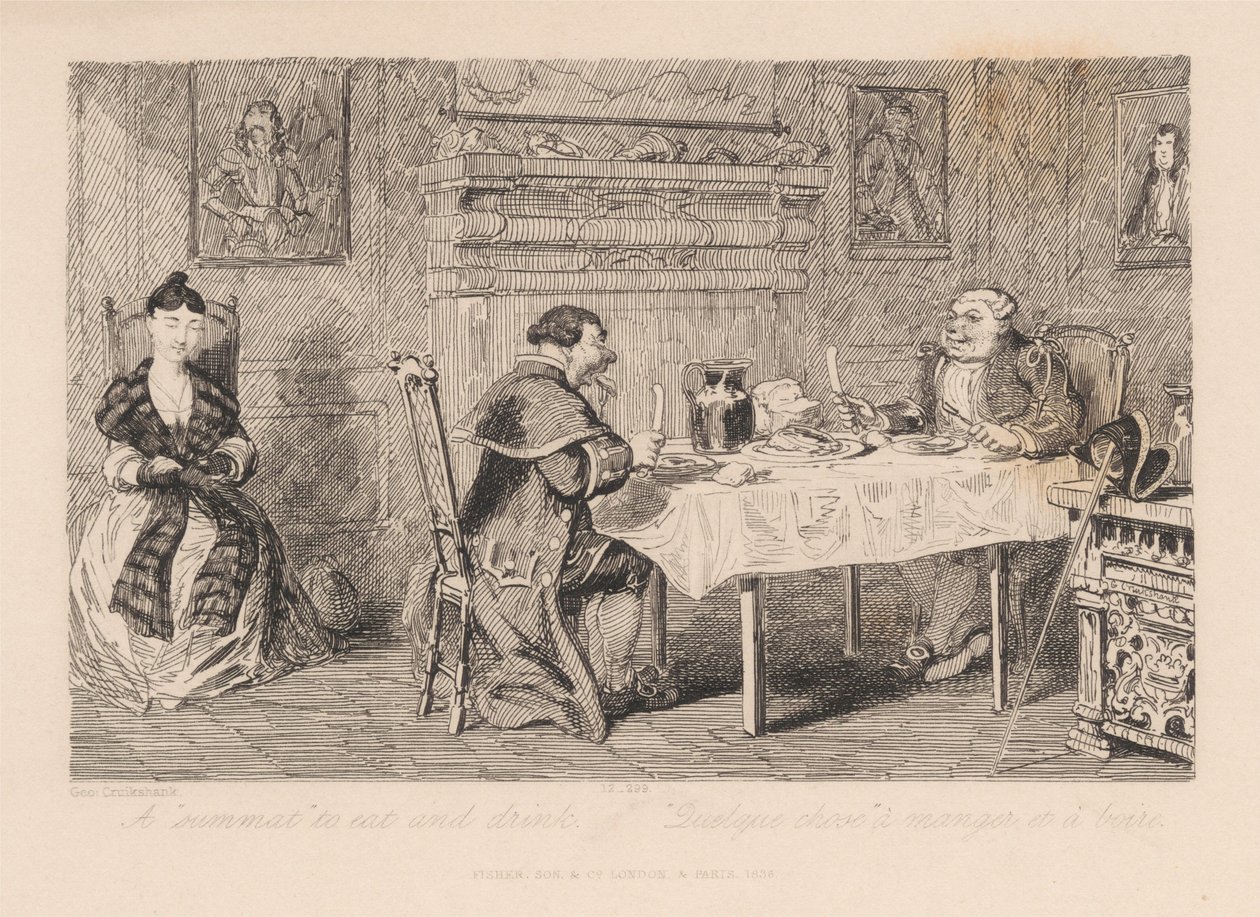 Etwas zu essen und zu trinken von George Cruikshank
