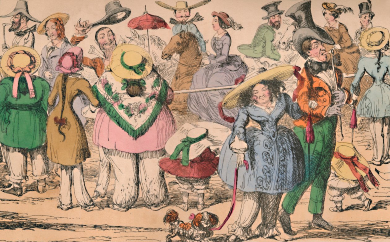 Cruikshanks Ausstellung von Bloomers im Hyde Park von George Cruikshank