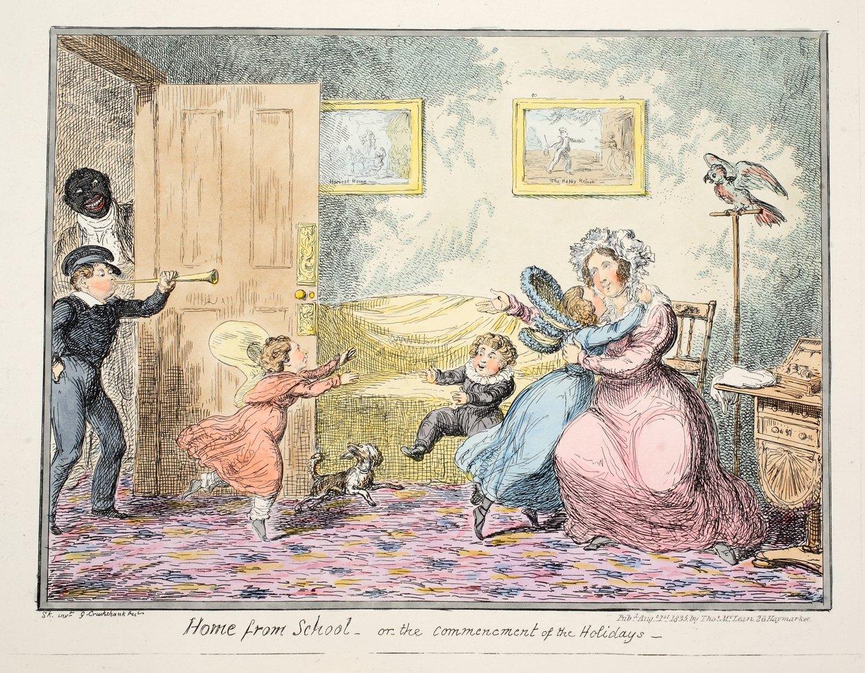 Nach der Schule oder der Beginn der Ferien, veröffentlicht 1835 von George Cruikshank
