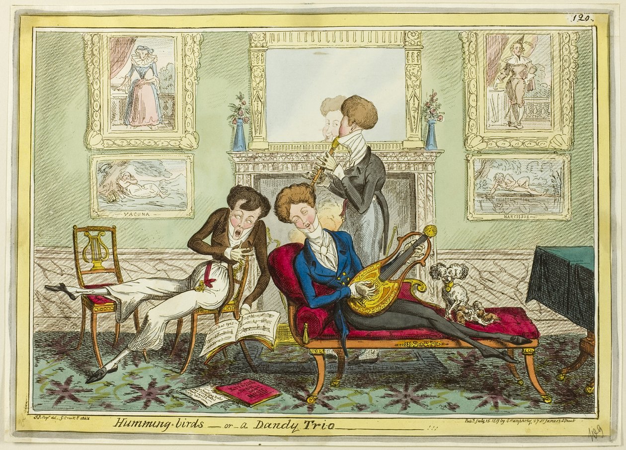Kolibris oder Ein Dandy-Trio von George Cruikshank