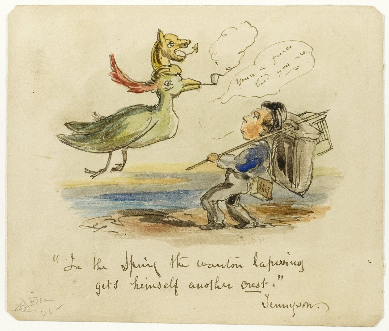 Im Frühling bekommt der lüsterne Kiebitz einen neuen Schopf von George Cruikshank