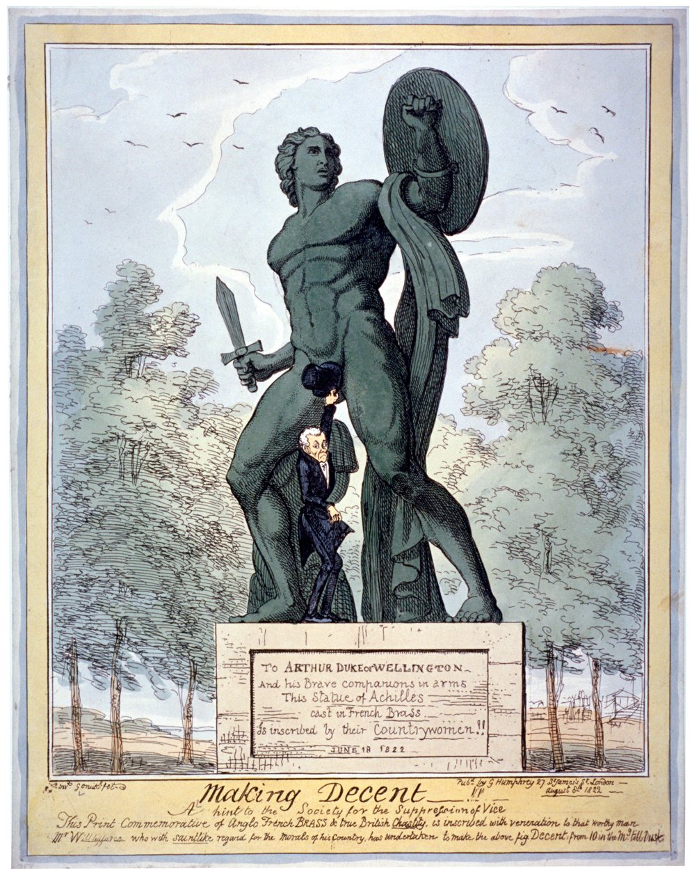 Anständiges Verhalten!! Ein Hinweis an die Gesellschaft zur Unterdrückung des Lasters, 1822 von George Cruikshank
