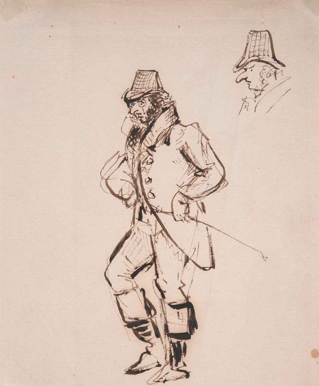 Mann mit Reitgerte von George Cruikshank