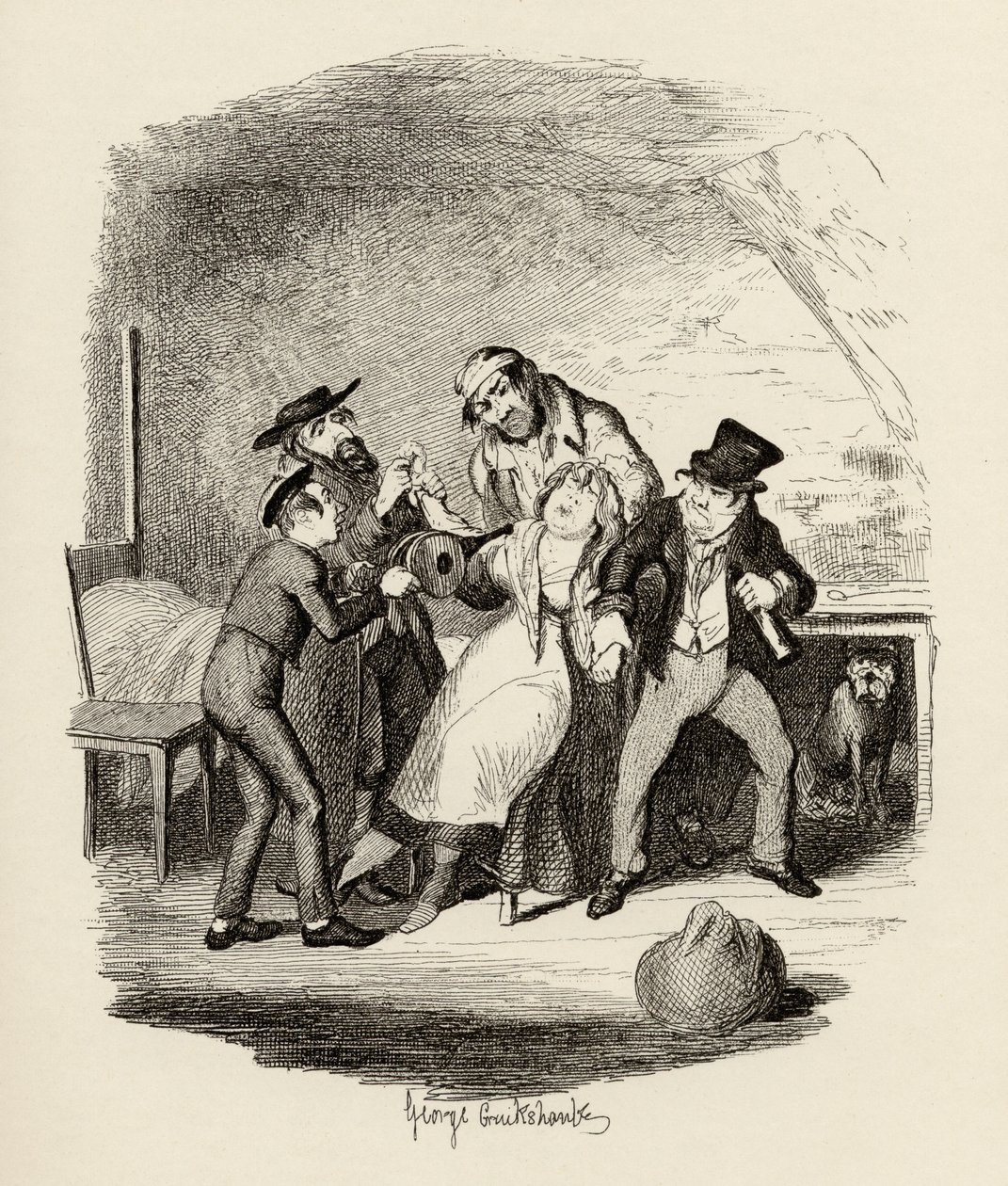 Mr. Fagin und sein Schüler erholen Nancy, aus 