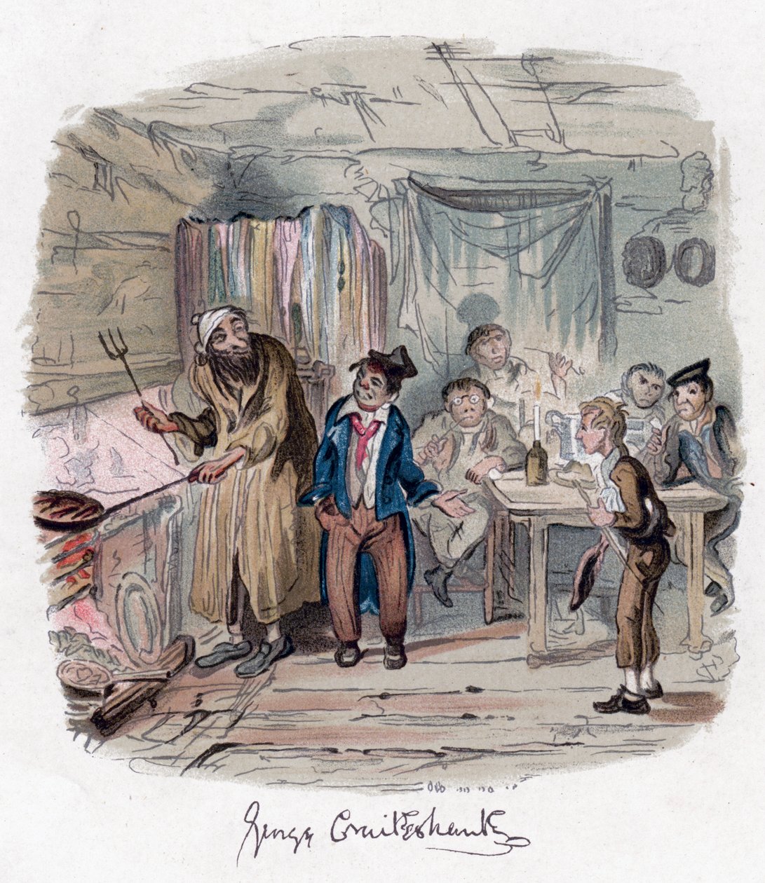 Oliver Twist, ca. 1838 von George Cruikshank