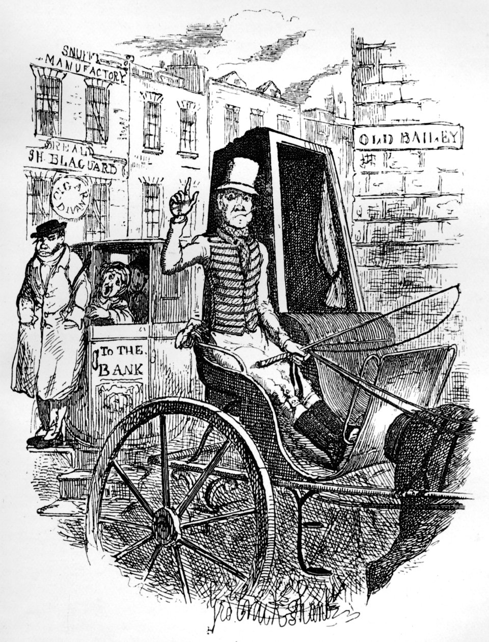 Der letzte Kutscher und der erste Omnibus-Kadett, ca. 1900 von George Cruikshank