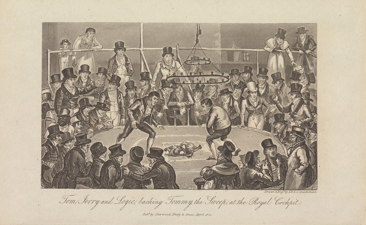 Tom, Jerry und Logic unterstützen Tommy den Schornsteinfeger von George Cruikshank