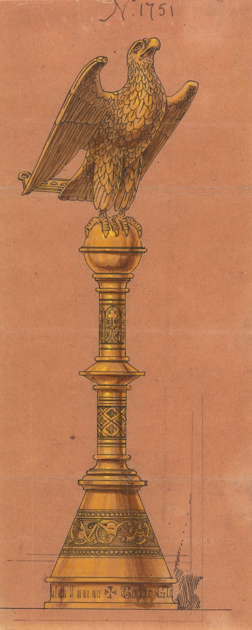Entwürfe ausgeführt für Jones und Willis, Metall- und Holzarbeiter und Kirchenmöbelhersteller aus Birmingham und London von George Edmund Street